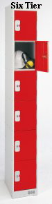 Six Tier Locker