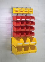 wall mounted louvred panels and bins